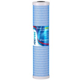 ICEPURE 5 Micron 20" x 4.5" Whole House Upgraded Activated Carbon Water Filter, 20-Inch Enhanced Lead Removal Water Filter Cartridge, Compatible with FC25B, EPM-20BB, CB-BB-20, CTO20BB-CQB, 1 PACK