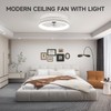 VOLISUN Low Profile Ceiling Fans with Lights and Remote, 19.7in