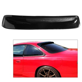 IKON MOTORSPORTS, Rear Roof Window Spoiler Compatible with 1995-1998 Nissan 240SX, Factory Style Acrylic Wind Deflector Rain Guard Sunshades, 1996 1997
