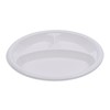 Boardwalk Hi-Impact Plastic Dinnerware, Plate, 3-Compartment, 10" dia, White, 500/Carton