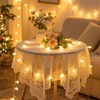 Rechargeable Star String Lights Battery Operated with 8 Modes, 17FT