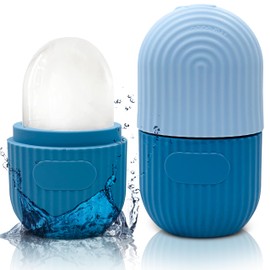 Generic Luxury Cooling Ice Face Roller - Silicone Ice Mold for Face, Eyes, and Neck (Blue)