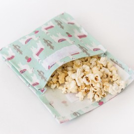 4MyEarth Reusable Cotton Snack Pocket, Llama