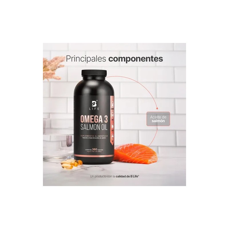 Omega 3 De Salmón 360 Cápsulas (epa - Dha). B