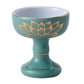 Nakamura Shoji Buddhist Celadon Golden Lotus (Medium)