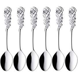 Takakuwa Metal 519309 Rose Cutlery, Tea Spoon, Set of 6