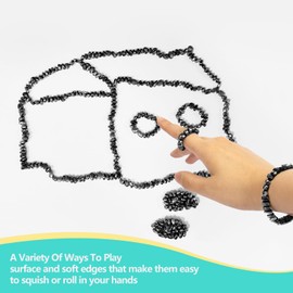 1000pcs Ferrite Putty Fidget Toys, Magnetic Stones Fidget Toys Adults, Desk Fidgets Toys for Stress and Anxiety Relief and Kill Time, Novelty Adults Gifts (1000pcs Black)