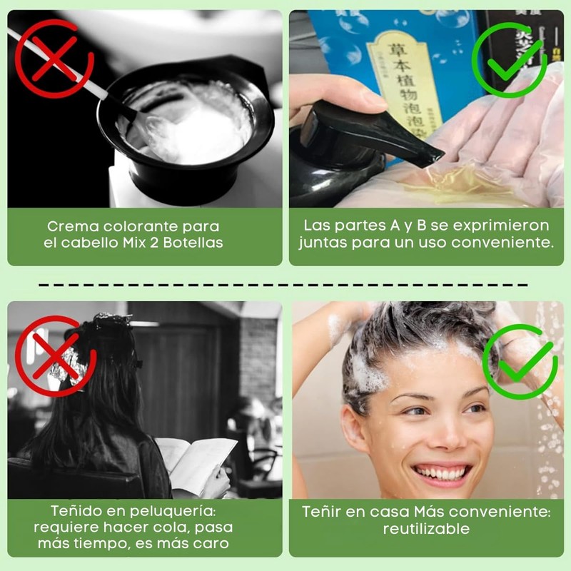 1pza - Shampoo Tinte Instantáneo Orgánico Natural Cubre Canas Cambia