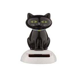 Puckator Solar Pal - Solar Energy Decoration - Black Cat FF113, 10cm*5cm*6cm