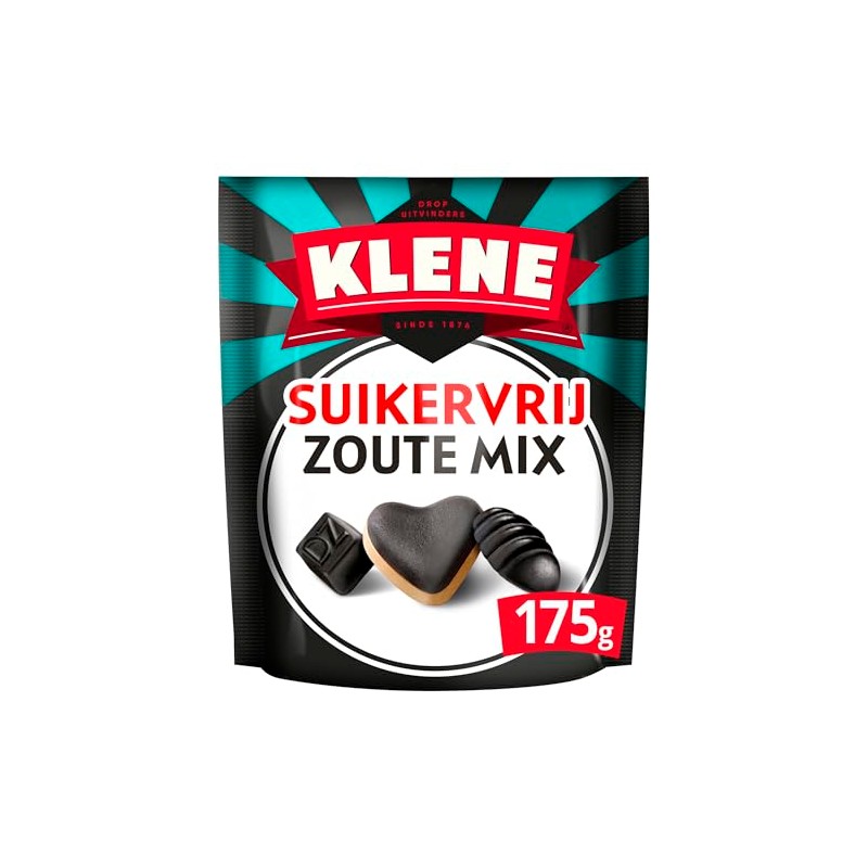 Klene Suikervrij Zoute Mix I Semisoft Sugarfree Salty Licorice Candy