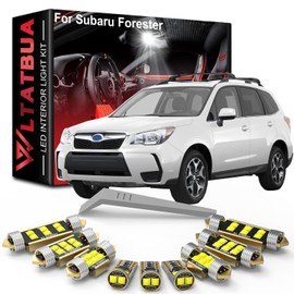 LED Interior Light Kit Package Replacement for Subaru Forester 1998 1999 2000 2001 2002 2003 2004 2005 2006 2007 2008 2009 2010 2011 2012 2013 2014 2015 2016 to 2021, Super Bright 6000K White