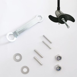 Annurssy Nut Set for Electric Trolling Motor Propeller, Towing Motor Support Installation Accessories (2 sizes: 0.12"/0.16")