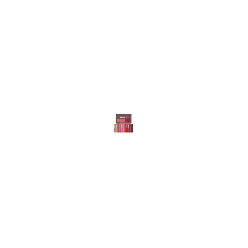 Set 8 Labiales Líquidos Mate Beauty Rojo