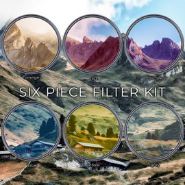 Ultimaxx 67MM Complete Lens Filter Accessory Kit for Lenses with 67MM Filter Size: 6PC Gradual Color Filter Set + UV CPL FLD Filter Set + Macro Close Up Set (+1 +2 +4 +10)
