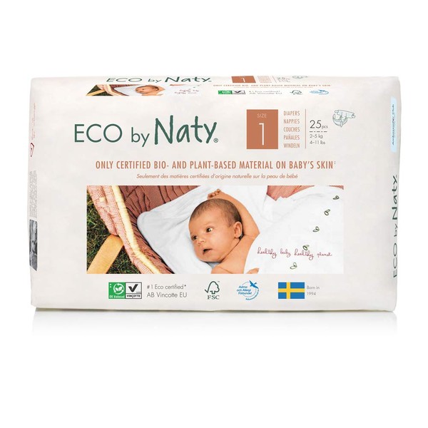 Naty: Eco Nappies Size 1/2-5 kg Pack of 25