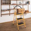 3 Step Ladder, Folding Step Stool with Wide Anti-Slip Pedal,