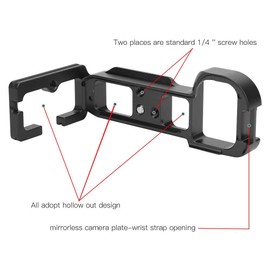 Topiky L-Shape Quick Release Plate, Aluminium Alloy L Bracket Vertical Shooting Board Hand Grip Handle Photography Accessory for Sony A7 A7R A7S ILCE-7 ILCE-7R ILCE-7S Mirrorless Camera(Black)
