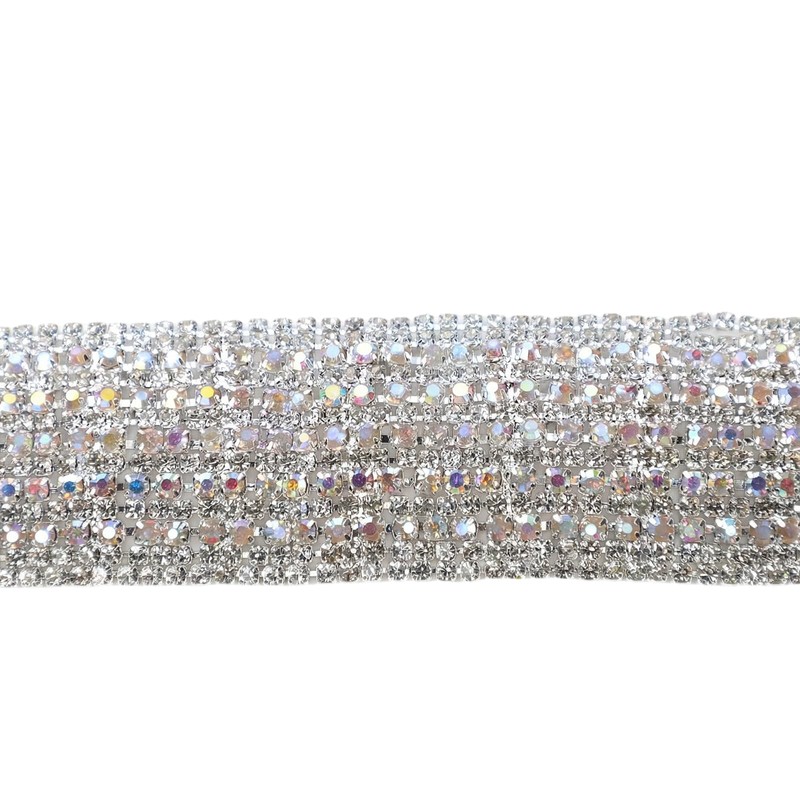 Sparkly Rhinestone Necktie Necklace Glitter Crystal Collar Choker Women Wedding