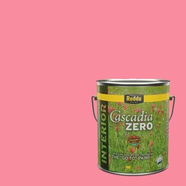 Rodda Paint CASCADIA ZERO Interior Flat Paint & Primer in One, 1-Gallon, Pink Explosion