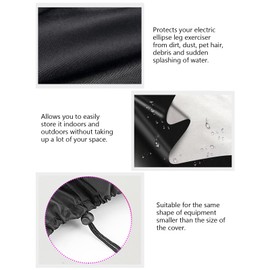 Elliptical Exercise Machine Cover, 420D Oxford Dustproof Waterproof Elliptical Machine Cover, Elliptical Trainer Exerciser Protective Cover for Home Gym (Small)