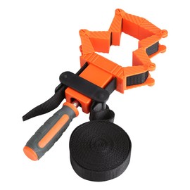 Correa de Carpintería,Abrazadera de Correa de Banda de Carpintería 4M Herramienta de Encuadre de Tornillo de Inglete de Esquina de Trinquete