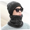 Sosoport Winter Headwear Knitted Scarf Hat Set Neck Warmer Outdoor