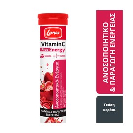 Lanes Vitamin C 500mg Plus Energy with Cherry Flavor, 20 Efferv Tablets
