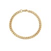 QueenBee 14K Gold Cuban Bracelet 6mm 18cm, Hypoallergenic Curb Chain