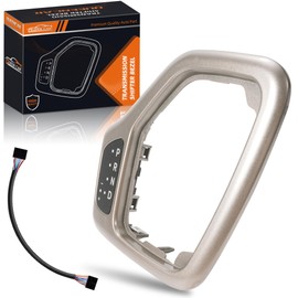 Transmission Shifter Bezel with Harness Compatible with 2014-2018 Jeep Cherokee Replace 5YD27LS5AA 68413957AA 601-401 (Gold)