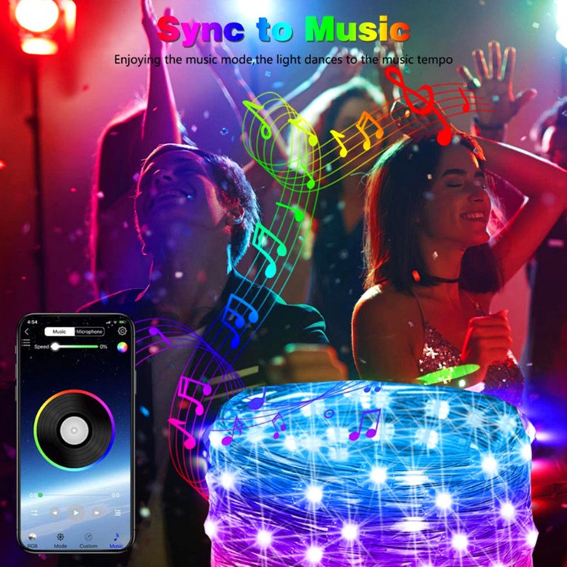 String Lights USB Powered Changing Twinkle 66 FT 200 LED