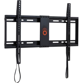 ECHOGEAR Low Profile Fixed TV Wall Mount for TVs Up to 85" - Holds Your TV Only 1.25" from The Wall - Pull String Locking System for Easy Cable Access - Big Hardware Assortment for Simple Install