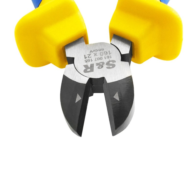 S&R Side cutter 160 x 21mm, Cr.-V with multi-component sleeves