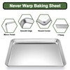 Baking Sheet Tray Cooling Rack with Silicone Mat Set, Stainless