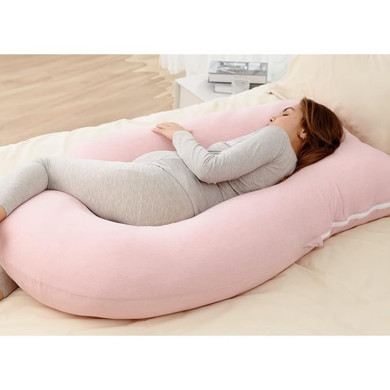 Luxury 12ft J-Shaped Improved Maternity and Full Body Support Pillow.