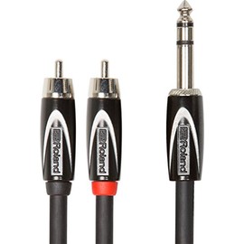Roland Black Series 1/4-Inch TRS Male to Dual RCA Insert/Splitter Cable - 5 Foot (RCC-5-TR2RV2)