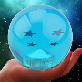 ATNVIDSG Round Ball Shift Knob for Most Manual Automatic Cars Universal Dragon Ball Gear Shift Knob with 3 Adapters M8x1.25, M10x1.25, M10x1.5 (Blue 4 stars)