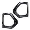 labwork Front Bumper Fog Light Outer Bezel Cover Black Replacement