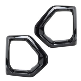 labwork Front Bumper Fog Light Outer Bezel Cover Black Replacement for 2019-2021 Sierra Denali SLT AT4 Driver & Passenger Side