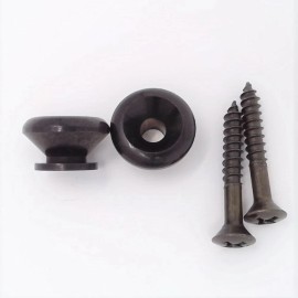 True Custom Shop® Black Strap Buttons for Gibson Les Paul Epiphone & SG Guitars