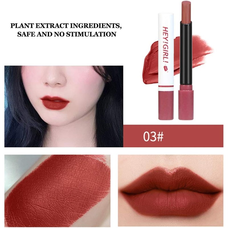 4 Unids/set Conjunto de Lápiz Labial Forma de Cigarrillo Mate