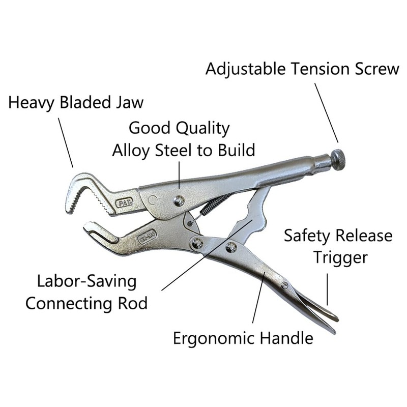 Parrot Plier, 8.26" Locking Pliers for Welding, Adjustable Grip Pliers