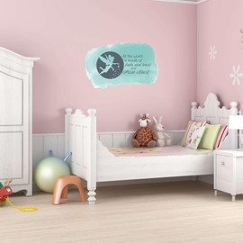 Girls All The World is Made of Faith Lovely Quotes Wall Decal Decoration Lasts Years and Easily Removable - Size: 10 in(W) x 6 in(H)