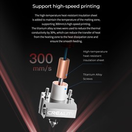 CREALITY Spider Pro Hotend Nozzle High-temperature and High-speed Fast Heating for 3D Printer Ender-3 Pro/Ender-3/Ender-3 V2/Ender-5/Ender-2/CR-10 S5/CR-10/CR-20 Pro Support PLA ABS PETG TPU Nylon Filament