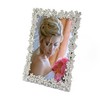 MIMOSA MOMENTS Flora Style Metal Picture Frame with Rhinestones Décor
