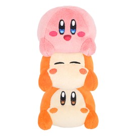 Sanei Boeki Kirby KPWW04 Kirby Play with Waddledi Stacking Plush 3 Piece Set A W3 x D8 x Height 5.9 inches (15 cm)