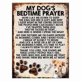 MY DOG'S BEDTIME PRAYER RETRO STYLE METAL TIN SIGN/PLAQUE (307DRS) JACK RUSSELL