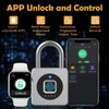 Pothunder Fingerprint Padlock with APP, Keyless Biometric Lock, Smart Waterproof