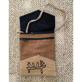 Venus Imports Crossbody Bag Purse Primitive Boho Hippie Made in Nepal Venus Imports Tan