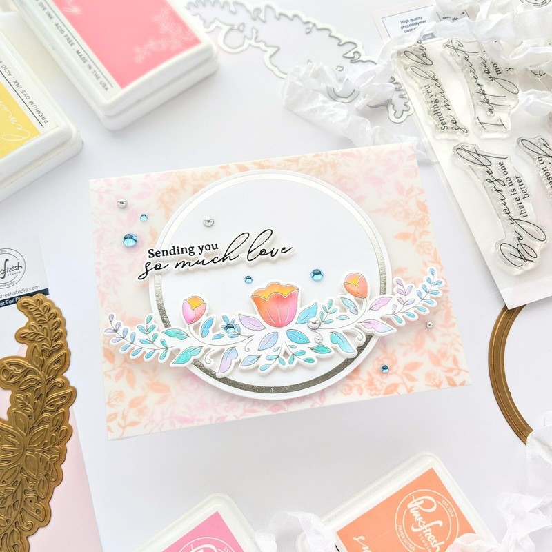 Pinkfresh Studio - Hot Foil Plates - Sending Love