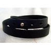 Leather Wrap Bracelet Genuine Leather Black Wristband Bracelet 15 mm